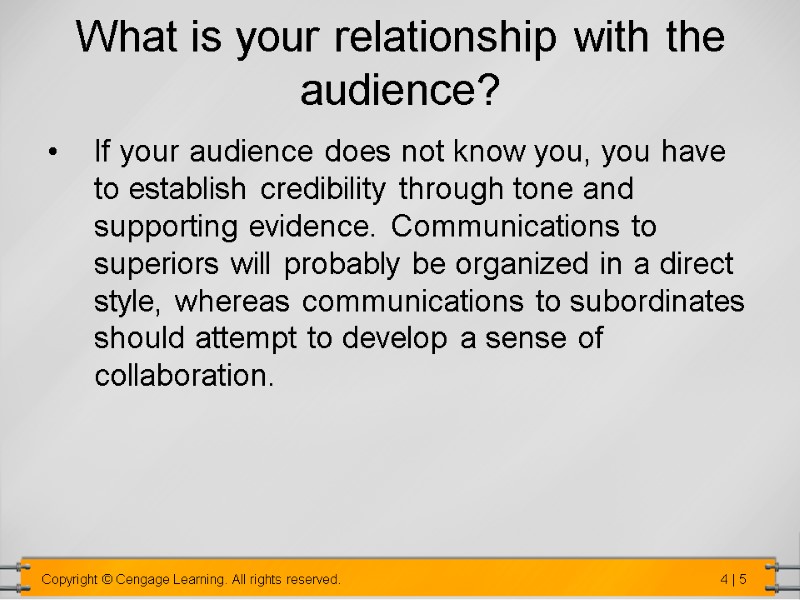 What is your relationship with the audience?  If your audience does not know